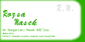 rozsa masek business card